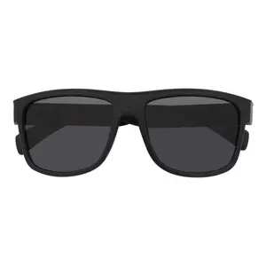 KENT - Modern Flat Top Horn Rimmed Sunglasses Matte Black Dark Smoke Tint