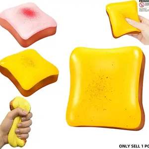 Bread Squishy,Slow Rising Squishy Toast,Cute Fidget Toys for Desk Breaks,Palm-Size Squeeze Toy, Party Favor Gift, Stocking Stuffer