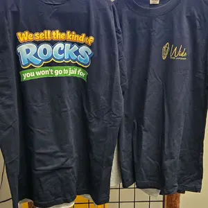 L Navy Blue Rock Lover T-Shirt