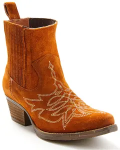 Wildfire Suede Western Booties - Snip Toe