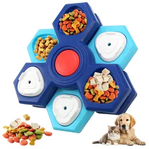Interactive Dog Puzzle Toy, 3-Level Rotating Slow Feeder, Adjustable Dividers, Mental Stimulation, Anxiety Relief, Non-Slip Base, Fda Approved