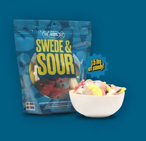 Swedish Candy Club Swede & Sour - 1.5 lbs Assorted Authentic Swedish Candy Mix with Six Types of BUBS & More Sweet Snacks - BUBS, Bonbon, Candy Mix Banana Foam-New Mix