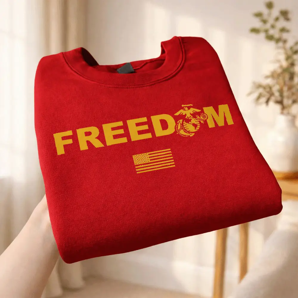 Freedom Patriotic Shirt – American Pride Sweatshirt – Military Inspired Graphic Tee
