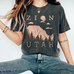 Zion National Park Shirt, Hiking Shirts, Adventure Shirts, Nature Shirts, , Garment Dyed,  Vintage,