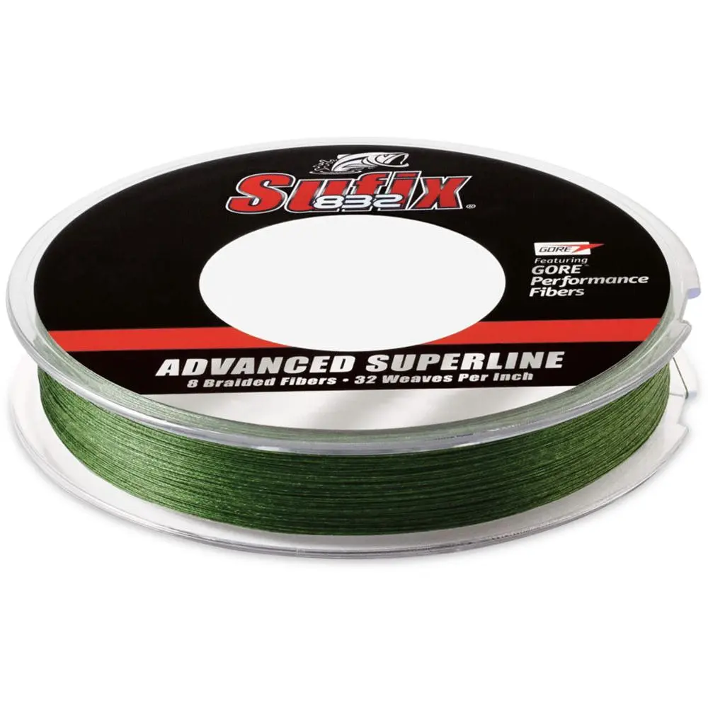 Sufix 832 Advanced Superline Low-Vis Green Braided Line - 150 Yard Standard Spool