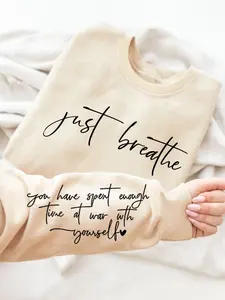 Autumn Winter Women's New Casual Leopard Heart Print Sweatshirt, Loose Fit Round Neck Long Sleeve Top, Spring & Fall Fashion, Casual Cozy Sweatshirt