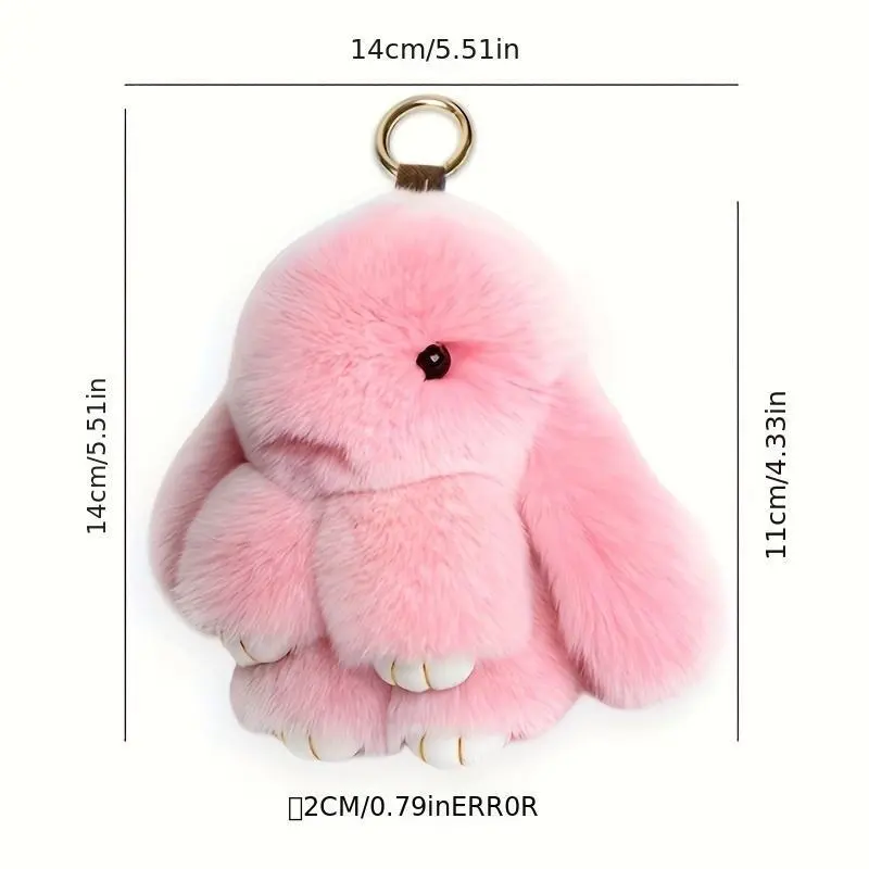 Handmade Soft Bunny PomPom - Cute Plush Rabbit Keychain, Adorable Pink or Light Blue Accessory, Ideal for Bags, Keys, Car Mirrors & Phones Handmade Soft Bunny PomPom - Cute Plush Rabbit Keychain, Adorable Pink or Light Blue Accessory, Ideal for Bags, Keys, Car Mirrors & Phones