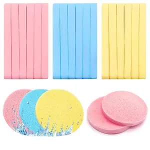 120 Pieces Sponge Compressed,Professional Makeup Sponge,Round Face Cleaning Sponge