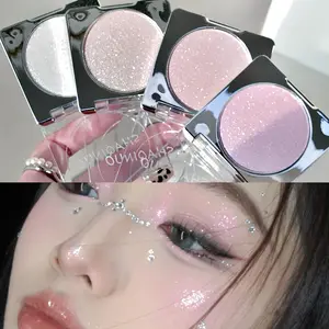 Aurora Diamond Prismatic Glow Highlighter Powder, Long-Lasting Natural Glow, Non-Smudge Face Contour Makeup, Perfect for Music Festivals & Gifts