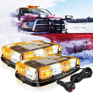 Nilight 12-Inch Roof Top Strobe Light Kit, 48-LED 12V-24V Hazard Safety Flashing Bar with Magnetic Mount, for Cars, Trucks to Boost Visibility
