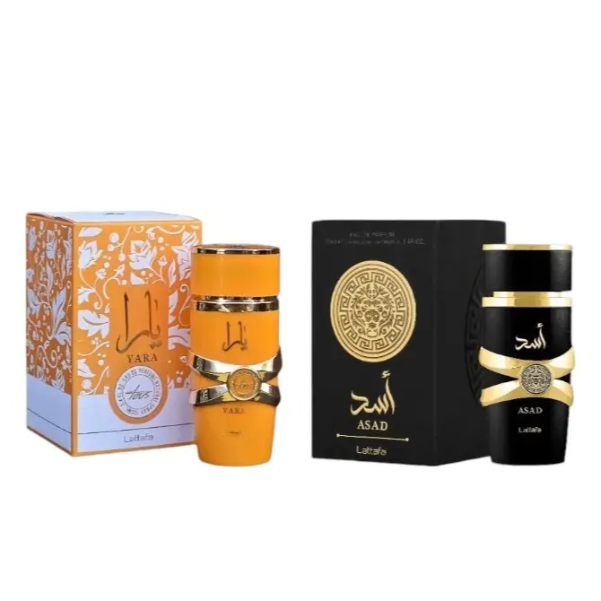 Oudlash Bundle | Lattafa 2-Piece Exotic Fragrance Gift Set - Yara Tous + Asad | Vanilla Notes | 3.4 fl oz