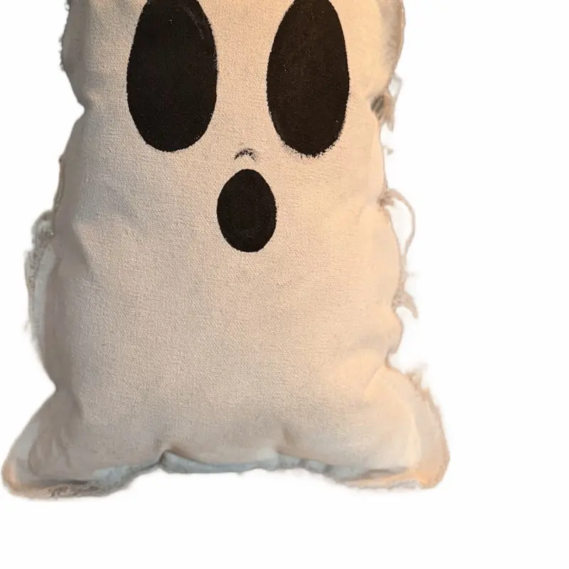Ghost Pillow. Handmade/Handpainted.