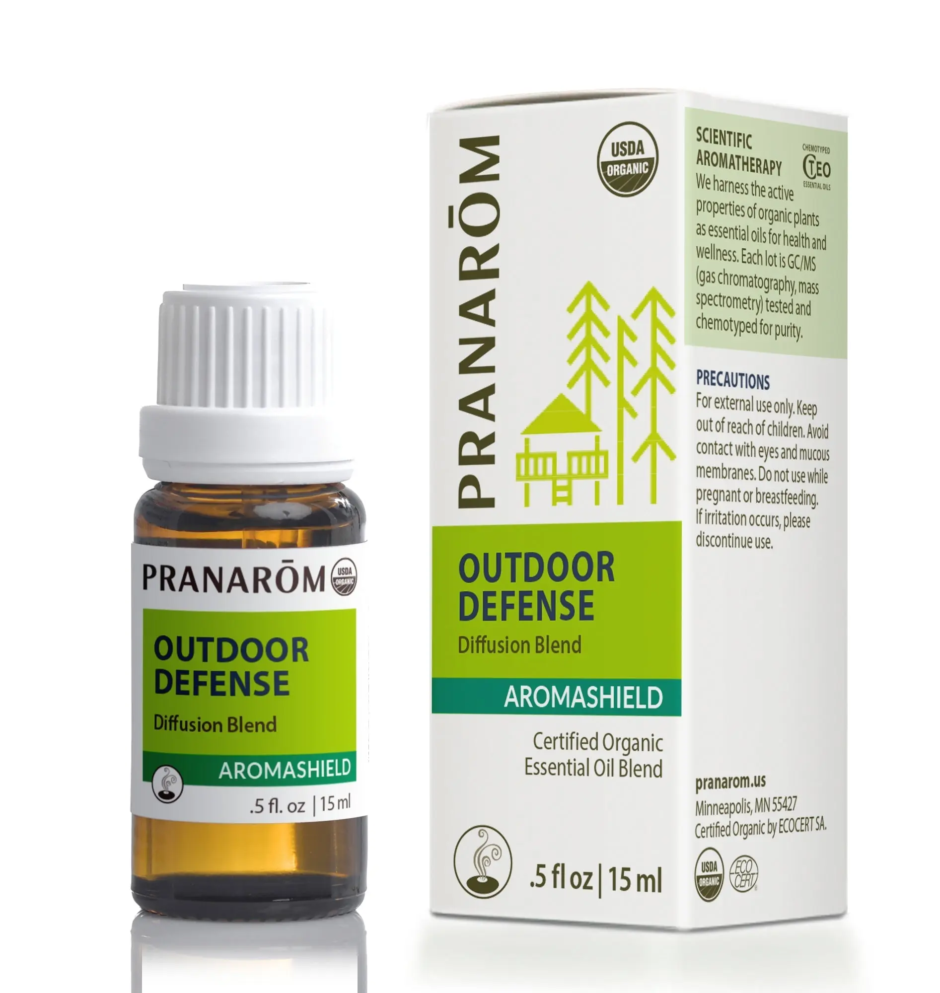 Pranarom Aromashield Outdoor Defense Diffusion Blend – Organic Essential Oils