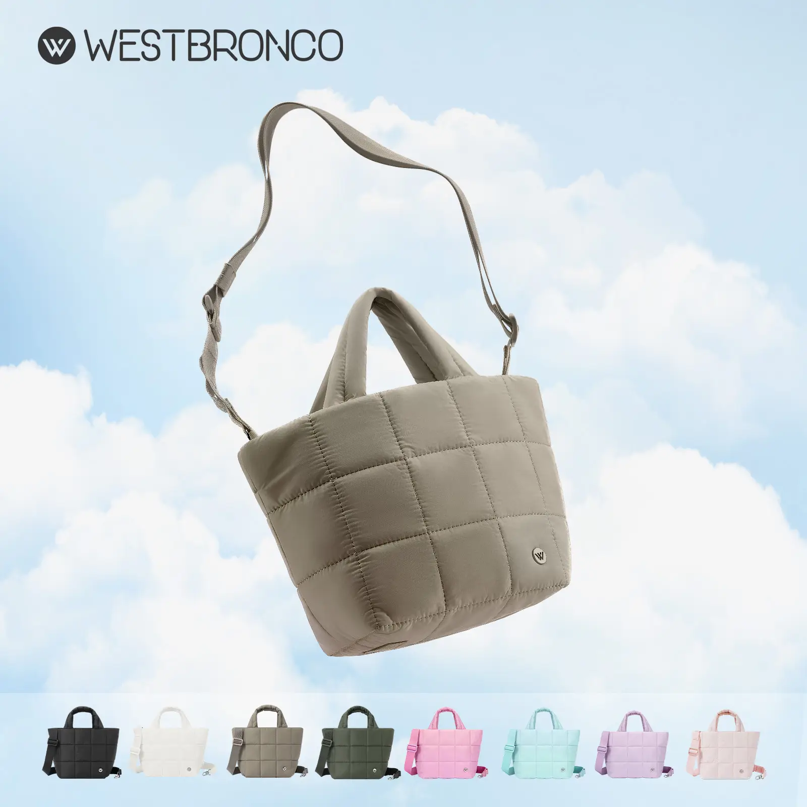 WESTBRONCO Small diaper Bag Women Puffer Tote Quilted Crossbody Bag Purse Bags Women Handbag For Mom Girl Waterproof Gym fashion bag for fall TikTokSh