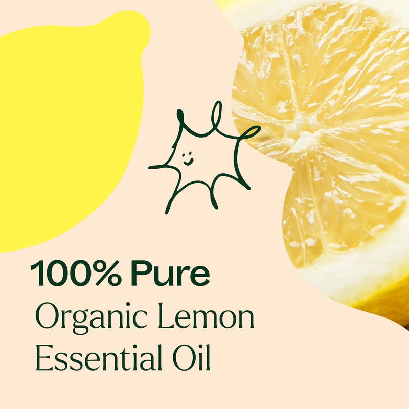 Organic Lemon Essential Oil Pure, USDA Certified Organic, Undiluted, Natural Aromatherapy, Therapeutic Grade