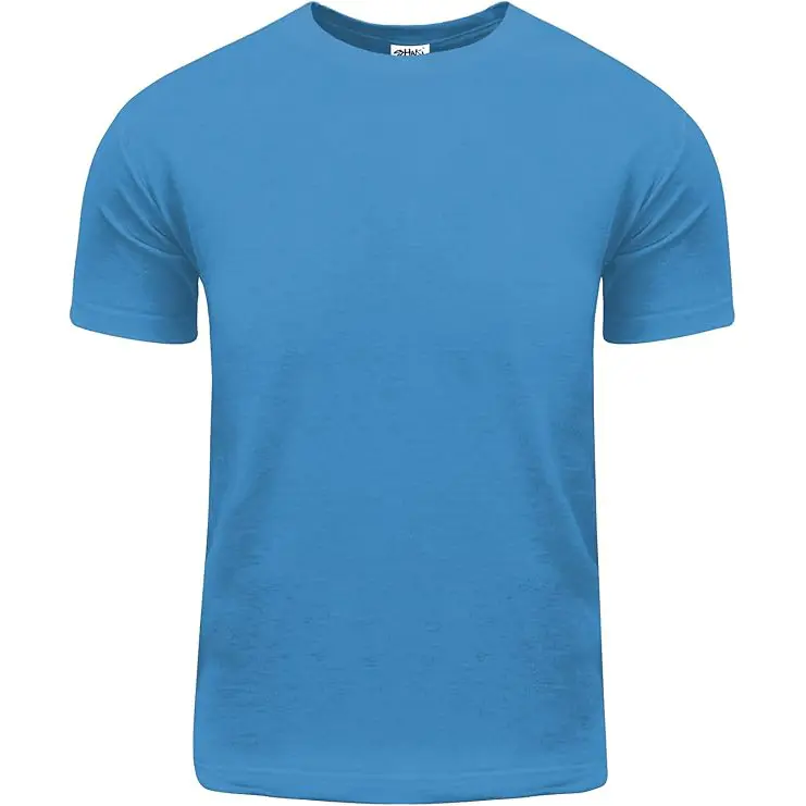 Shaka Wear Men's Active Comfort Cotton Short Sleeve Crew Neck T-Shirt - Sky Blue - Small
