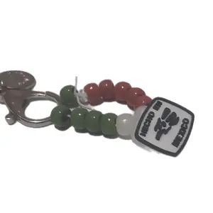 Peachy Kandi Mexico Flag Kandi Bracelet with Charm - Colorful Beads, Includes Charm, Unique Design