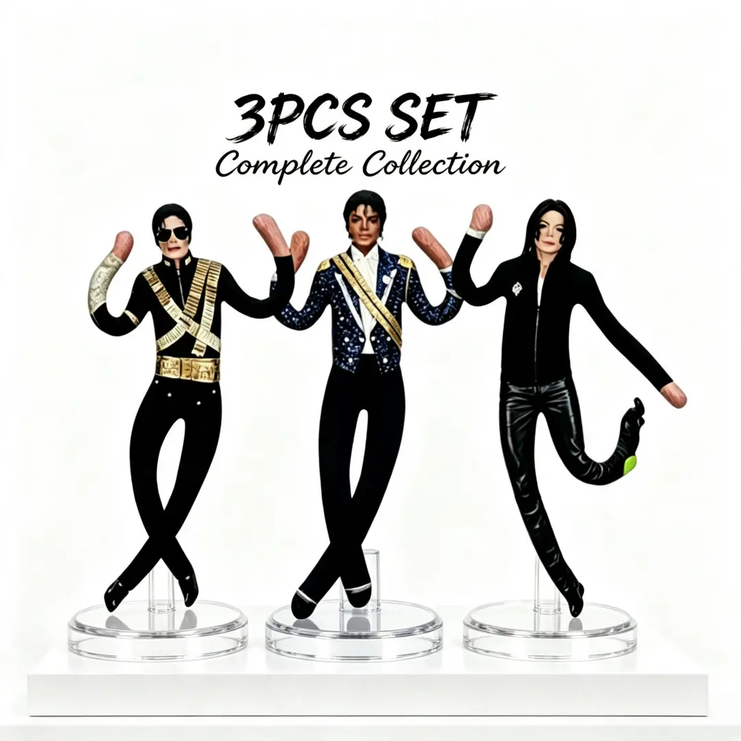 Multiple sets of 3pcs-Soft Poseable Articulated Michael Jackson Plush Doll,  Adorable Gift Idea for MJ Fans & Pop Music Lovers,little gifts for girls，plushies