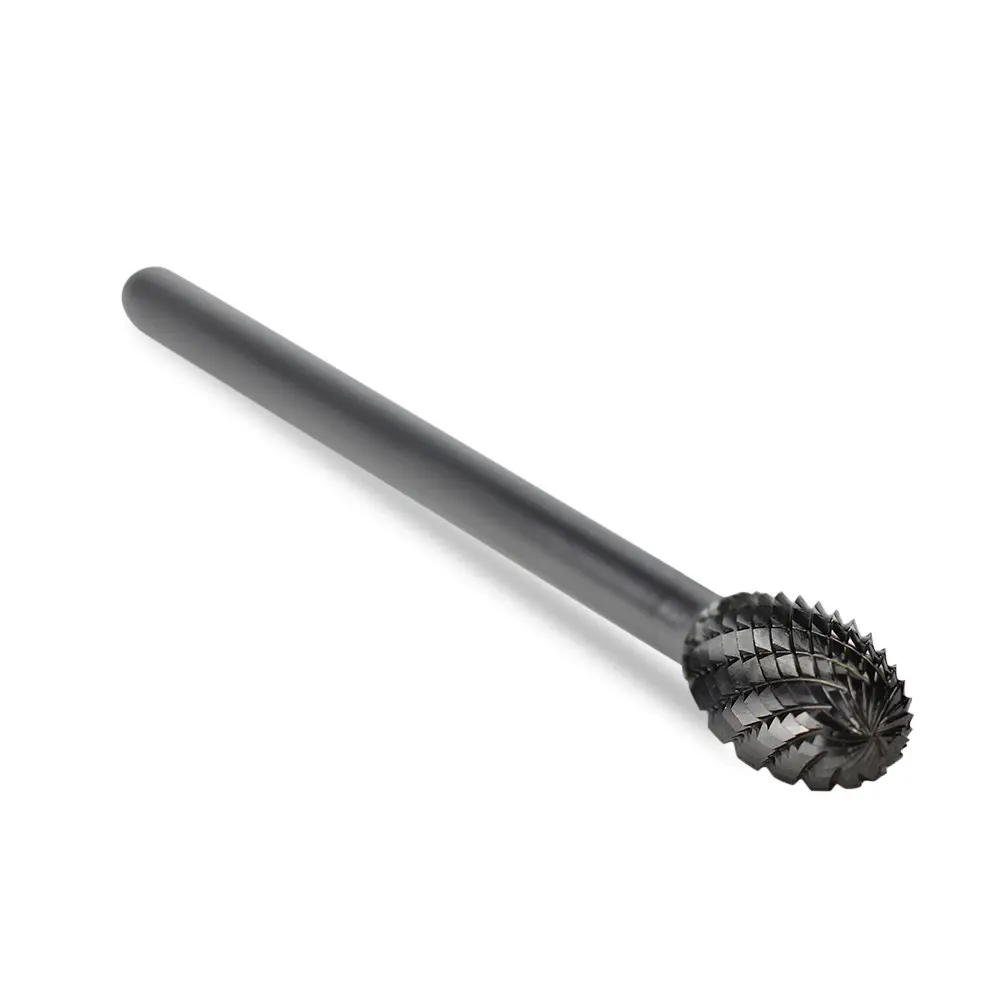 Oval Shape Carbide Burr, Double Cut - 6" Long x 1/4" Shank