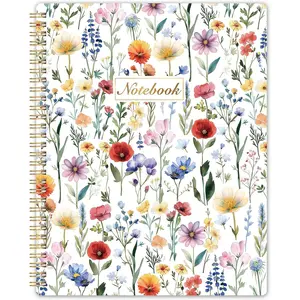 Spiral Notebook - Ruled Notebook/Journal, Lined Journal, 8.5'' x 10.5'', 55 Sheets/110 Pages, Journal for Women, Journal with Spiral Bound, Thick Paper,  Pocket,  for Office & School