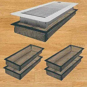 2pcs Floor Register Vent Cover Filter Net, Air Vent Screen Mesh Covers Catcher Filter Hoods for Home Floor Registers Vent Filters, Airflow Control, Hvac System Accessory, Seamless Fit, Sleek Vent Hood, Reinforced Edges, Highquality Filter