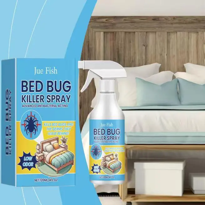 120ml Advanced Antimicrobial Water-Based Bedbug Spray - Low-Odor, Non-Toxic, No-Rinse Insect-Control, Kills Eggs & On Contact, Bedbug Sprays, Indoor Bug Killer, Flea or Tick Treatment, Home Pest Control Solution