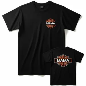 World's Coolest  Mom Grandma Nickname Gift Motorcycle Nana Mommy Print Back Font Shirt,Mother's Day Tee Birthday Gift from Grandkids Womenswear Top 260312