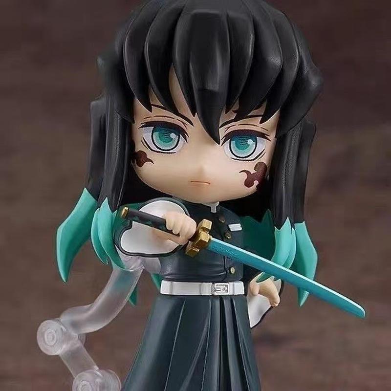 Q Version Nendoroid 2217 Ganlu Temple Glass 2218 Tokito Muichiro Pvc Action Figures Face Replacements Collectible Model Toy Gift