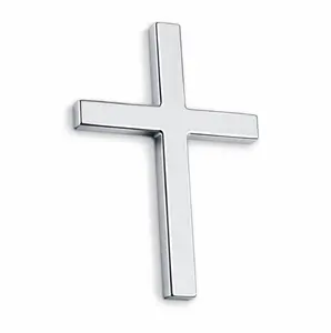Premium 3D Cross Car Emblem Sticker Metal Self-Adhesive Waterproof Auto Decal for Car Truck & Motorcycle 2.5 × 1.8 in Durable Weather-Resistant