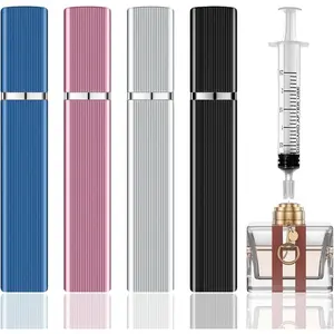 Portable Mini Refillable Perfume Atomizer Bottle, Travel Size Cologne Sprayer, Travel Atomizer Refllable, MiniPerfume Dispenser, Scent Pump Case, Small Perfumes Spray Bottle 4 Pcs Pack of 8 ml