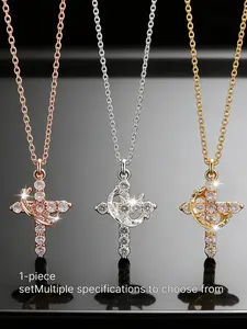 The fixed crown cross necklace is suitable for daily wear, vacation dates, and other occasions, and is also a surprising and exquisite small gift