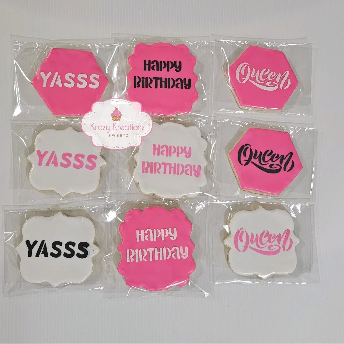 Happy Birthday, Yasss Queen Cookie Set Fruity