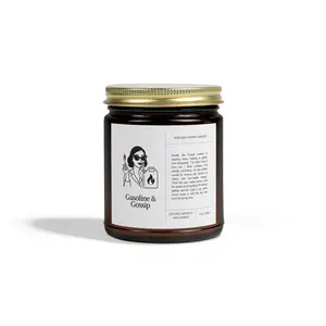 Gag Gift Candle – “Gasoline & Gossip” – Funny Home Decor Present – Scented Candle (9oz)
