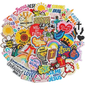 45 Pcs Christian Iron On Patches, Inspirational Verse, Faith, & Religious Embroidered Appliques Iron on Patches for Clothes, Hats, Jackets, Bags, Etc
