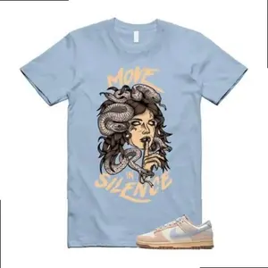 Dunk Sanddrift Light Armory Blue Low Coconut Milk Hemp Sesame Gum Medium Brown T Shirt Match MIS, Unisex Shirt to matching Sneaker T-Shirt