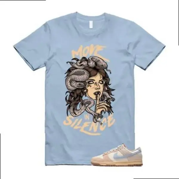 Dunk Sanddrift Light Armory Blue Low Coconut Milk Hemp Sesame Gum Medium Brown T Shirt Match MIS, Unisex Shirt to matching Sneaker T-Shirt