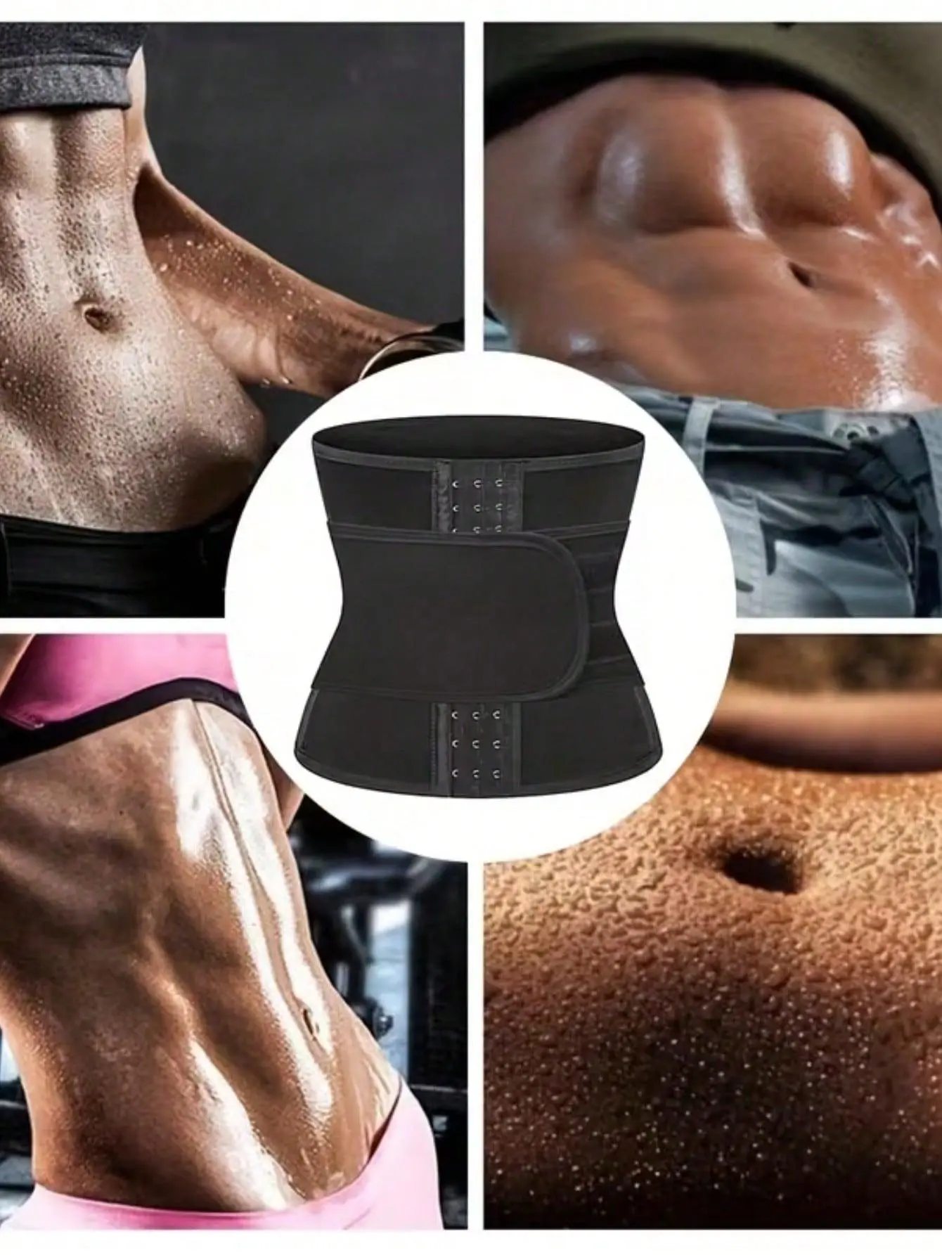 1PCS Women's Waist Trainer - Slimming Tummy Control Belt With 3 Hooks, Hand Washable, Enhances Workouts & Posture Support, Black , Tummy Control Shapewear