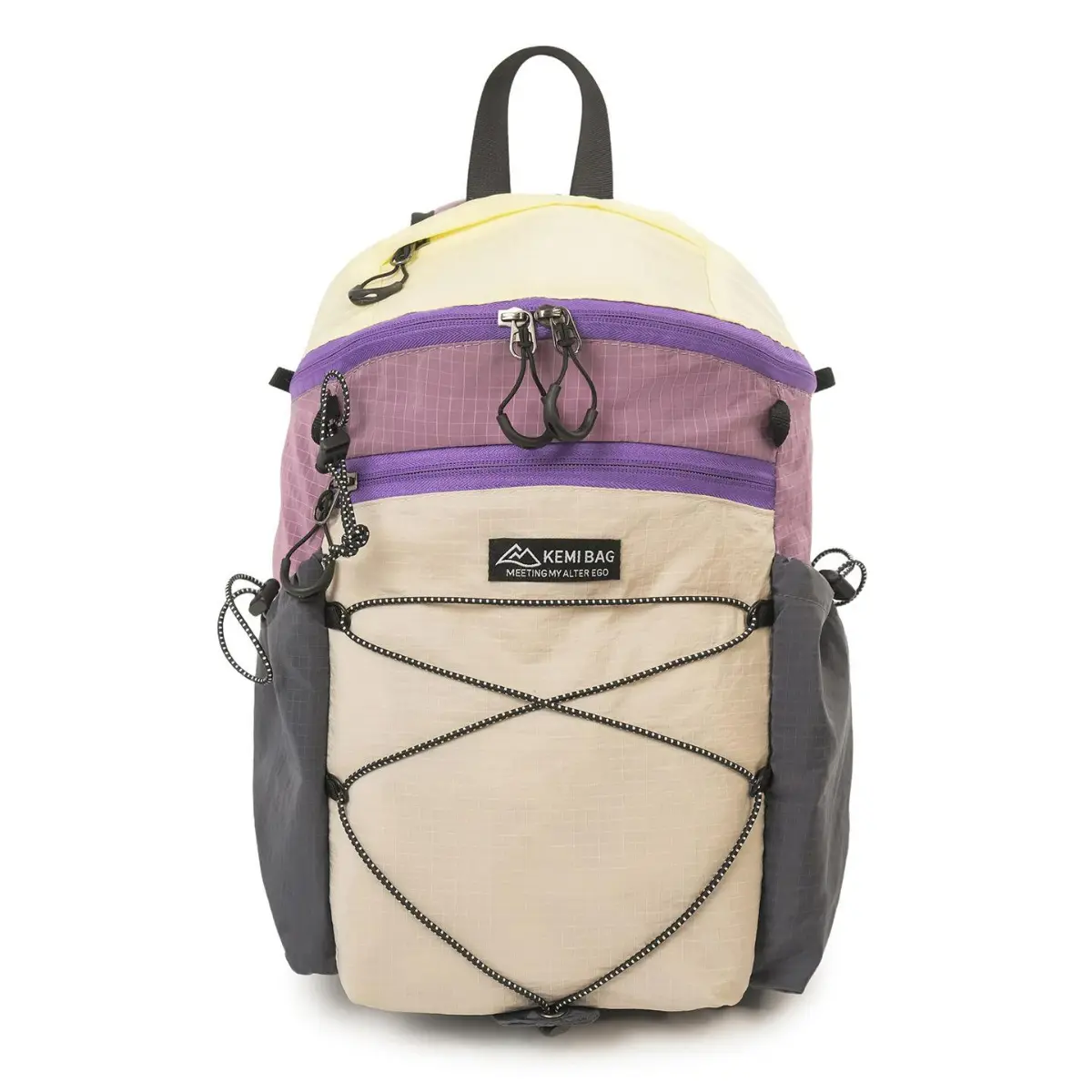 Fashion Color Block Unisex Backpack, Lightweight Casual Sports Outdoor Hiking Trekking Daypack, Stylish School Bag for All Ages