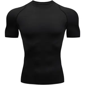 Men's Compression Shirt Short Sleeve Sports T-Shirt Training Shirt Elastic Quick-Drying Running Shirt