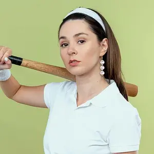 Veliora Gift B Baseball Earrings for Women Cubic Zirconia Sports Dangle Earrings Game Day Jewelry Gifts