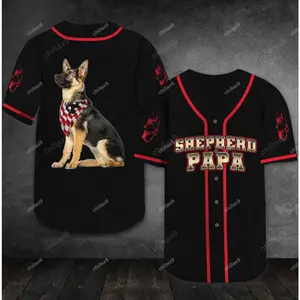 German Shepherd Papa - The Best Ever Baseball Tee Jersey Shirt