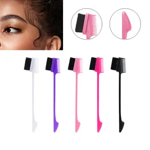 5 Pcs Hair Edge Brush Double Sided Control Hair Brush Comb Haircare Heatless,Dual Edges for Grooming and Tame Flyaways Broken Hair,One Brush For Multiple Uses,Haircare Heatless,Baby Hair Brush Comb