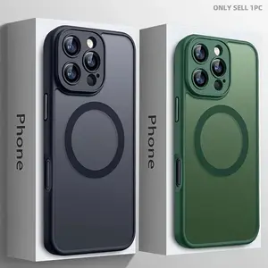 High-Quality Matte Transparent Protective Case for Iphone 17/16/15/14/13 Pro/12/11 Max Plus/16E, Compatible with Wireless Charging, Cellphone Accessories