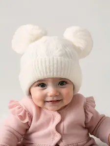 Newborn Knit Hat for Babies 1-3 Years Old, Warm Winter Beanie for Outdoor Use, Casual Style Moderate Fabric, Daily Commute Cap, Winter Skull Cap