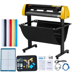 VEVOR Vinyl Cutter Machine, 34 in / 870 mm Max Paper Feed Cutting Plotter, Automatic Camera Contour Cutting LCD Screen Printer with Stand Adjustable Force and Speed for Sign Making Plotter Cutter
