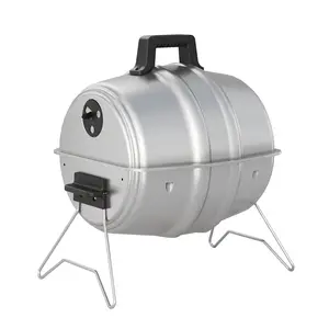Americana Grills Keg A Que Charcoal BBQ Portable Grill, 186 Square Inch, Silver Americana Grills Keg A Que Charcoal BBQ Portable Grill, 186 Square Inch, Silver