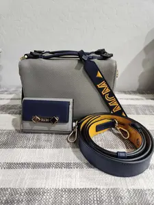 Pre-owned MCM Goat Skin Leather Shoulder Bags Preloved Bundle Milano Boston 18 Shoulder Bag and Wallet