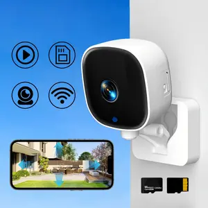 Smart Security Camera with WiFi, Indoor/Outdoor Monitoring, Full Color Night Vision, Two-Way Audio, Motion Detection Alerts, USB-Powered, TF/Cloud Storage,  Equipped with a 128 MB memory,Wall-Mounted for Home, Baby & Pet Monitoring - Ideal Christmas  Gift
