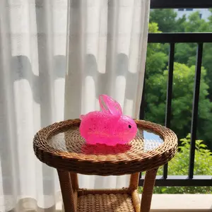 kids Anti-stress Soft TPR Slow Rebound Sequins Maltose Pinch Toy Stress Relief Elastic Squeezing Colored rabbit Decompression