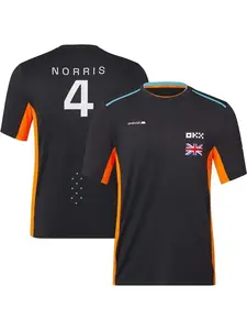 2025 new racing T-shirt racing suit outdoor sports adult and women's training suit short sleeved plus size